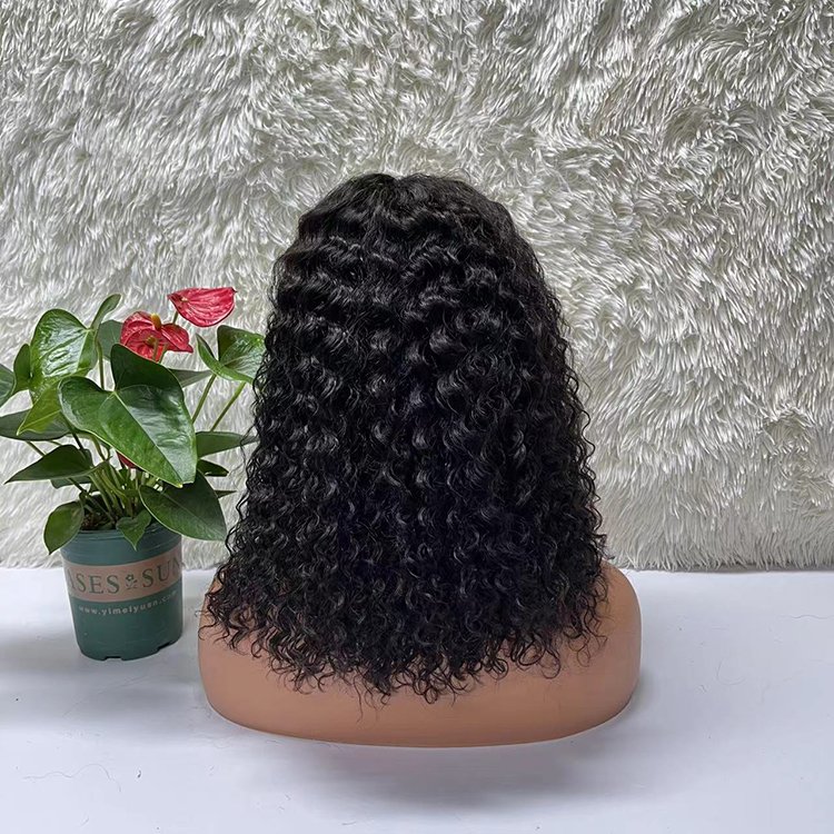 100% Original Human Hair Hd Transparent Swiss Lace African Curly Curly Human Hair Wig For Black Women