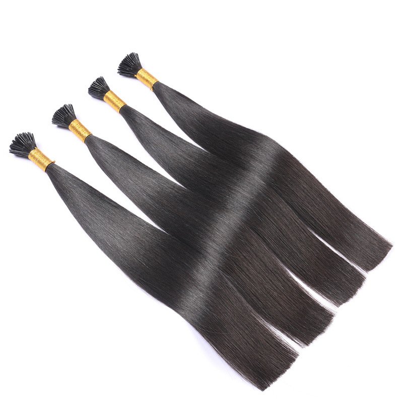 High quality promotional prices natural premium womens i tip human hair extensions