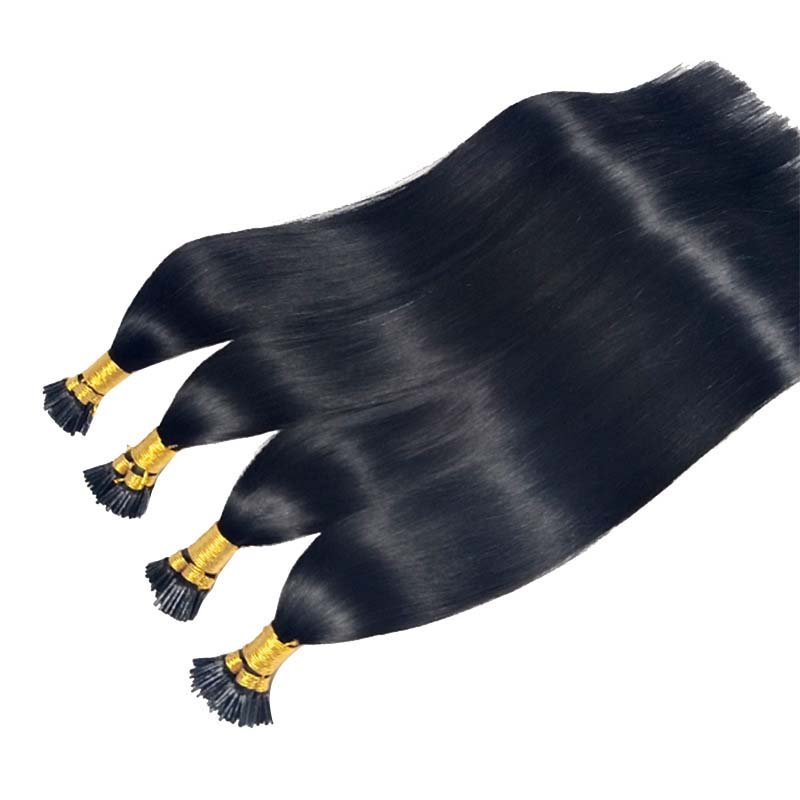 High quality promotional prices natural premium womens i tip human hair extensions