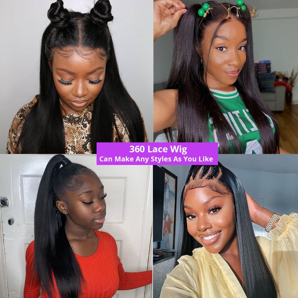 Ready To Ship Peruvian Cheap Hd Transparent Swiss Full Straight 360 Lace Frontal Human Hair Wigs With Baby Hair For Black Women