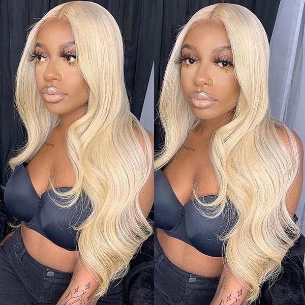 Cheap Top Grade Natural Color Brazilian Lace Front Human Hair Wigs Pre Plucked 13x4 /4x4 Lace 613 Color Glueless Wig For Women