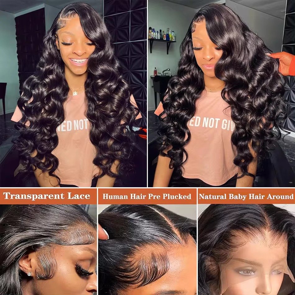 13x4 Double Drawn Natural Color Bouncy Wave Lace Frontal Brazilian Human Hair Wig Popular Wholesale Virgin Hair Factory-sold
