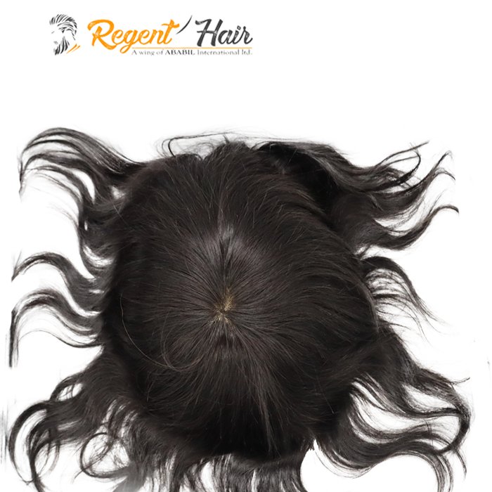 High Quality All Skin 100% Indian Virgin Human Natural wave 6" Hair Wig Toupee For Men Density 120% 130%
