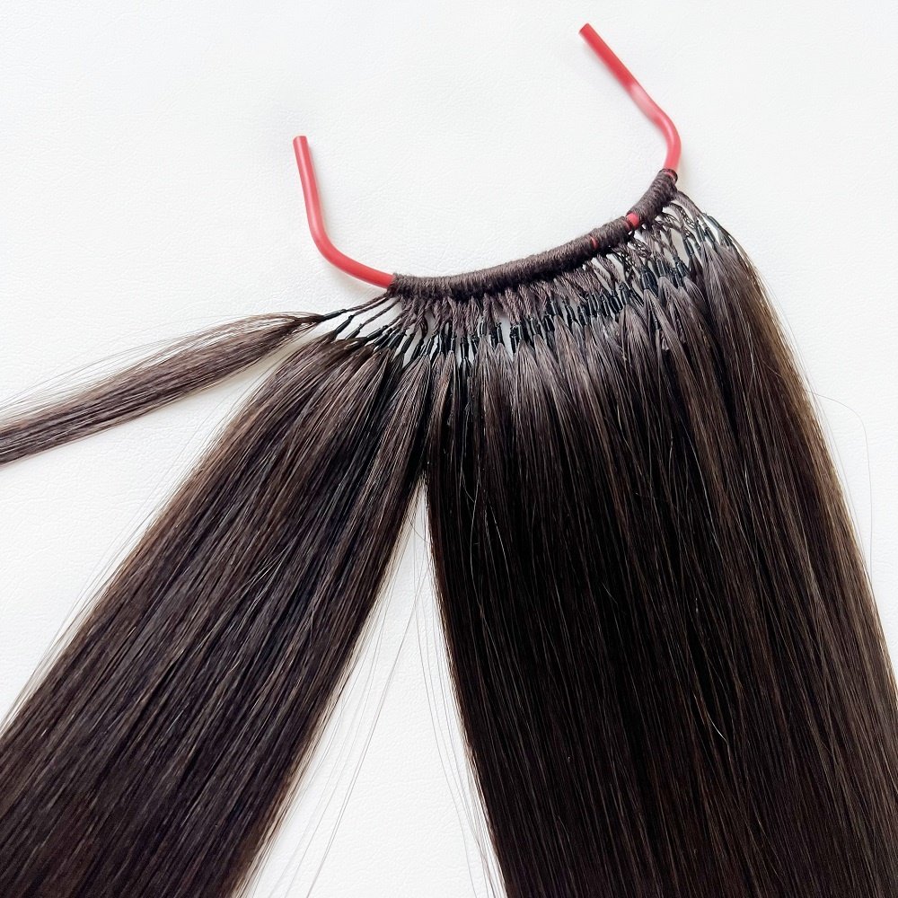 NEW Korean Market Natural Virgin Human Hair No Tip Hair Extensions Machine Weaving