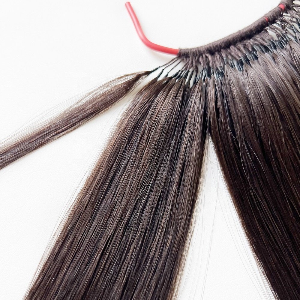NEW Korean Market Natural Virgin Human Hair No Tip Hair Extensions Machine Weaving