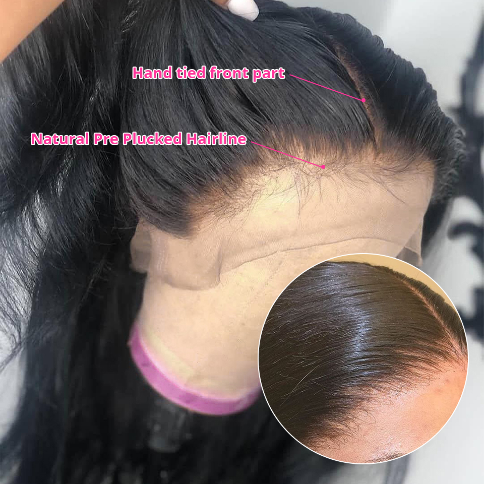 40 Inch Raw Brazilian Straight Lace Front Wig,Glueless Natural Human Hair Wigs For Black Women,13x6 Transparent Hd Lace Wigs