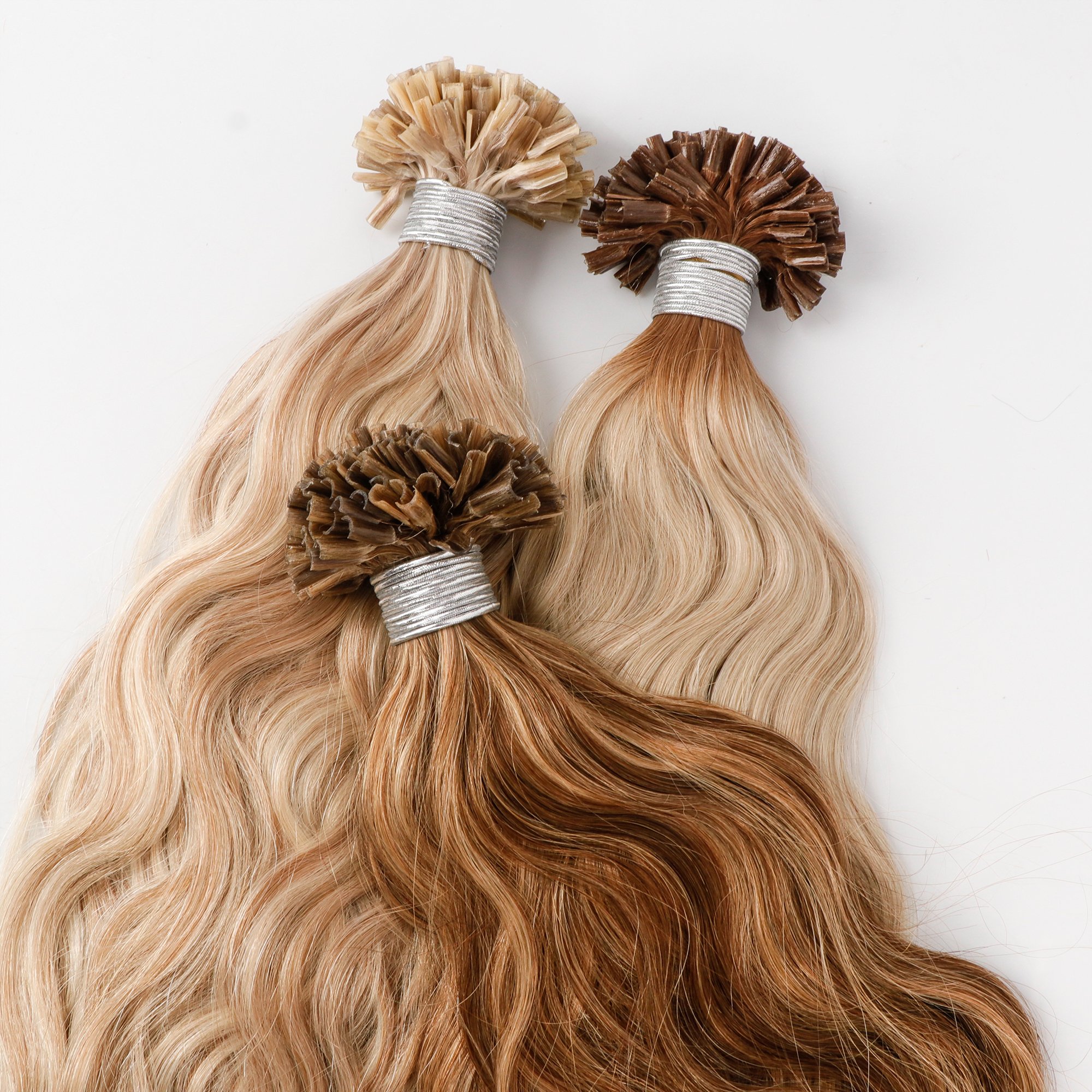 Wholesale 100% Virgin Human Hair Extensions Double Drawn Brazilian Wave U Tip Human Hair Extensions