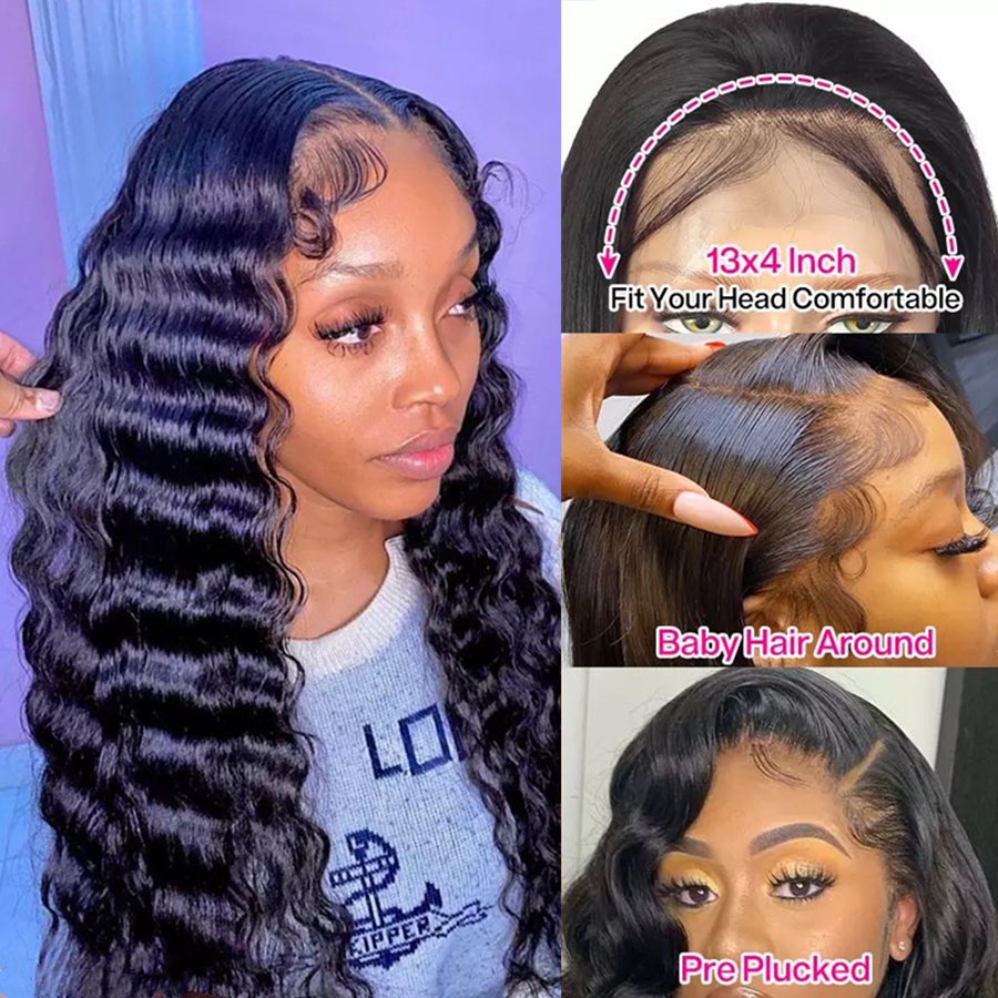 Vendor Pre Pluck Side Part Loose Deep Wave Raw Virgin Brazilian Unprocessed Human Hair Wigs Human Hair Lace Front Wigs