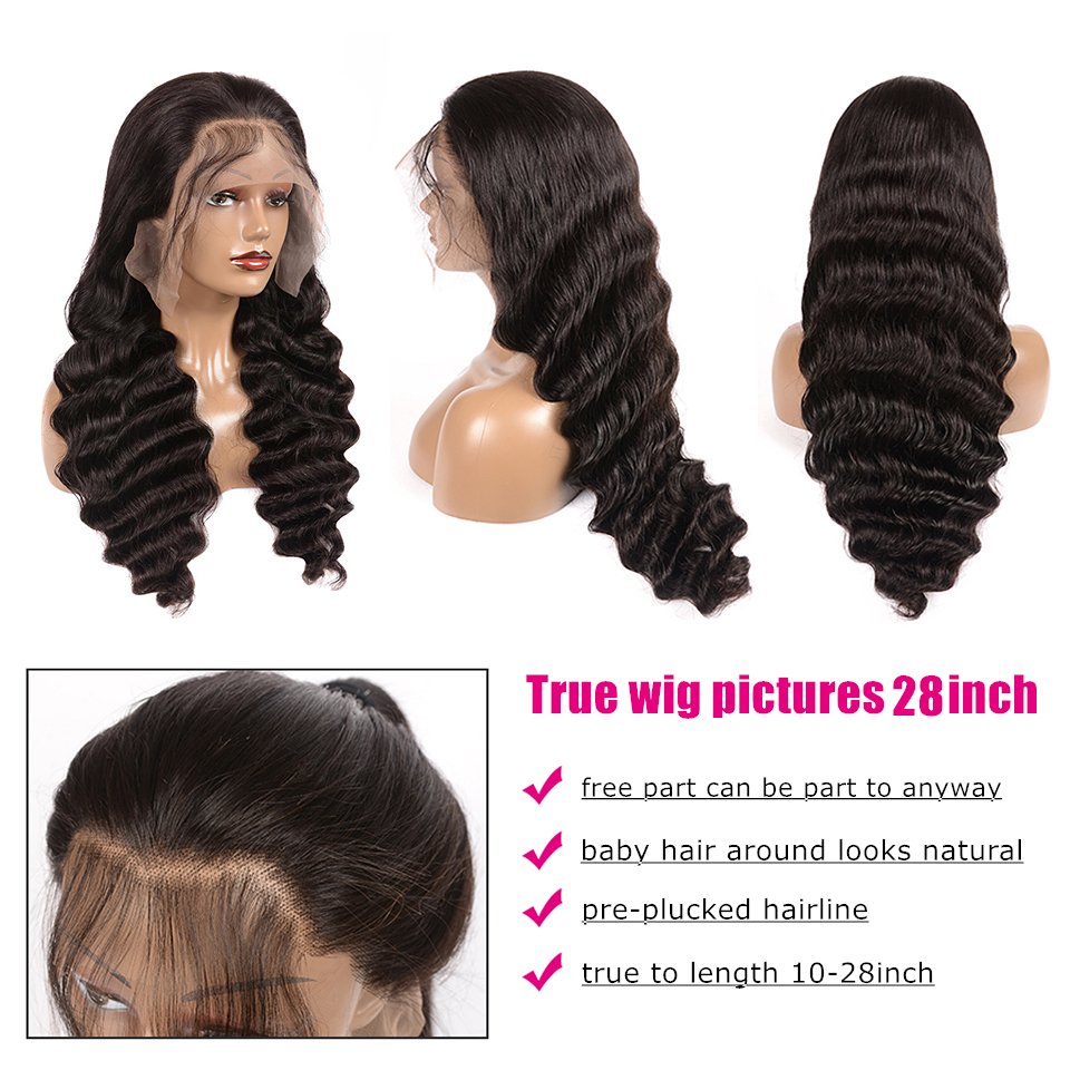 Vendor Pre Pluck Side Part Loose Deep Wave Raw Virgin Brazilian Unprocessed Human Hair Wigs Human Hair Lace Front Wigs