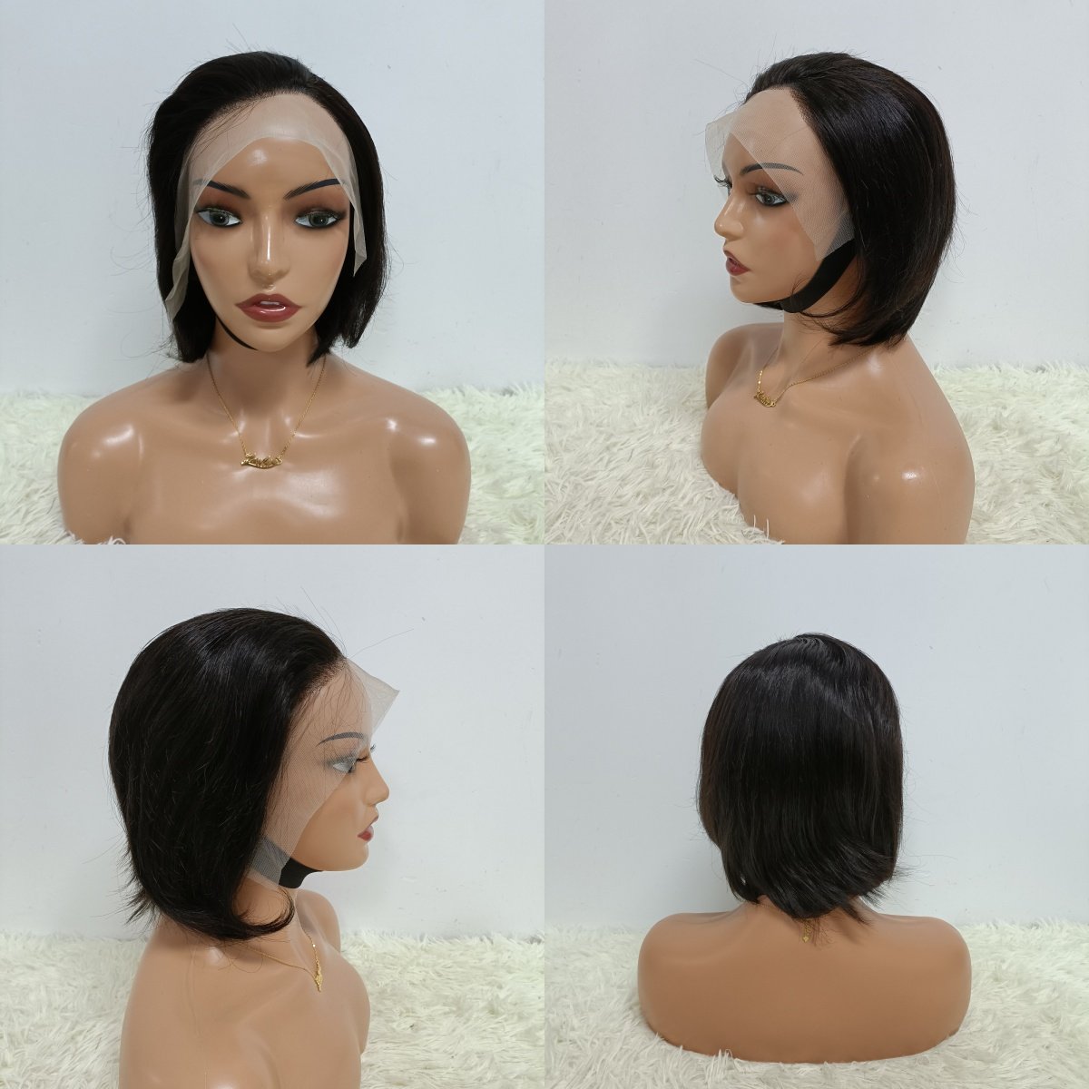 Letsfly Wholesale Short Pixie Cut Human Hair Ladies Wigs for Black Womens, 13x4 Colored Cheap Human Hair