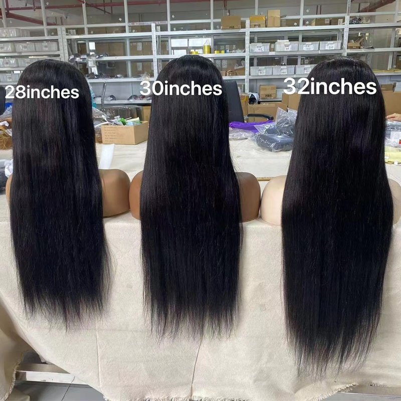 13x6 Raw Indian Human Hair Wig Glueless HD Full Lace Front Wigs Hair Brazilian Bone Straight Lace Frontal Wig With Baby