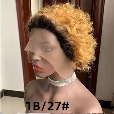 13*4 pixie wig raw indian hair hd lace frontal wigs human hair wholesale