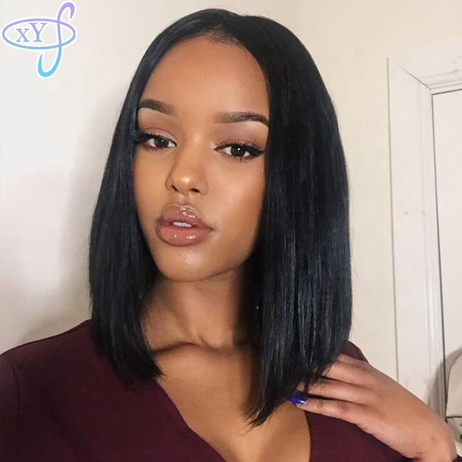 XYS High Quality Cheap Short Bob Transparent Hd Lace Human Hair Wig 13X4 Straight Hair 12 Inch Bob Wig for Fashion Women