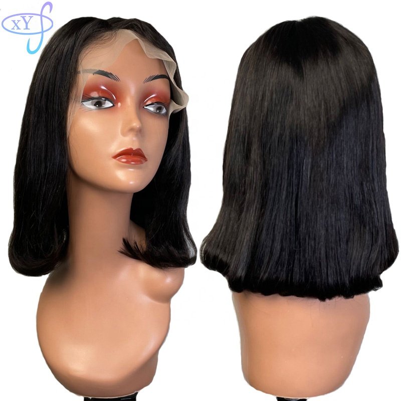 XYS High Quality Cheap Short Bob Transparent Hd Lace Human Hair Wig 13X4 Straight Hair 12 Inch Bob Wig for Fashion Women