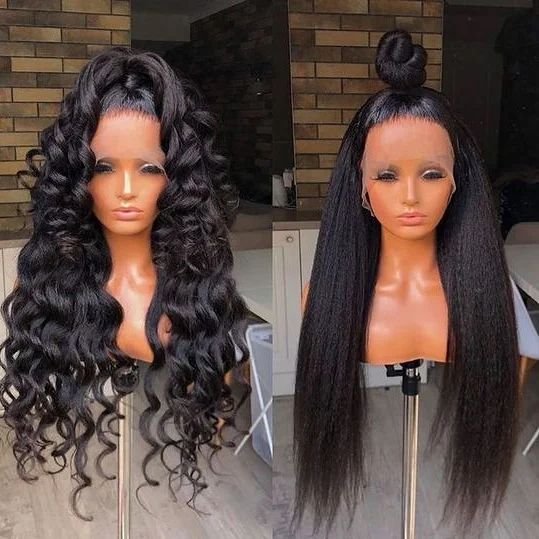 180% Density kinky straight wig,28 30 Inch Water Wave 13x4 Lace Front Wig,Deep Curly Glueless Virgin Brazilian Human Hair Wigs