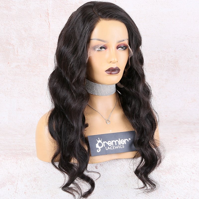 Wavy hd lace wig deep bleached knots transparent hd lace brazilian human hair wigs for black women