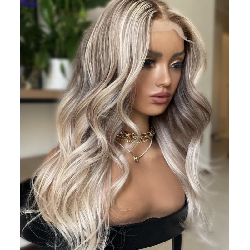 best quality luxury Jewish Wigs russian Human Hair Swiss HD Pre Plucked 13*6 silk top lace front wig For Caucasion Women