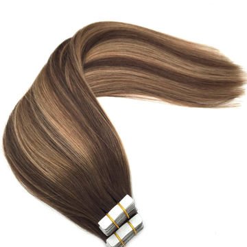hair wig brown double sided tape machine to inject hair in tape in hair extensions curly