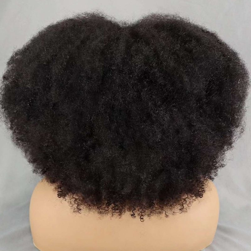 Wholesale 4C Afro Kinky Curly 100% Virgin Human Hair Wigs 300% Density 4x4 Lace afro kinky curly Bob Black Wig for Women