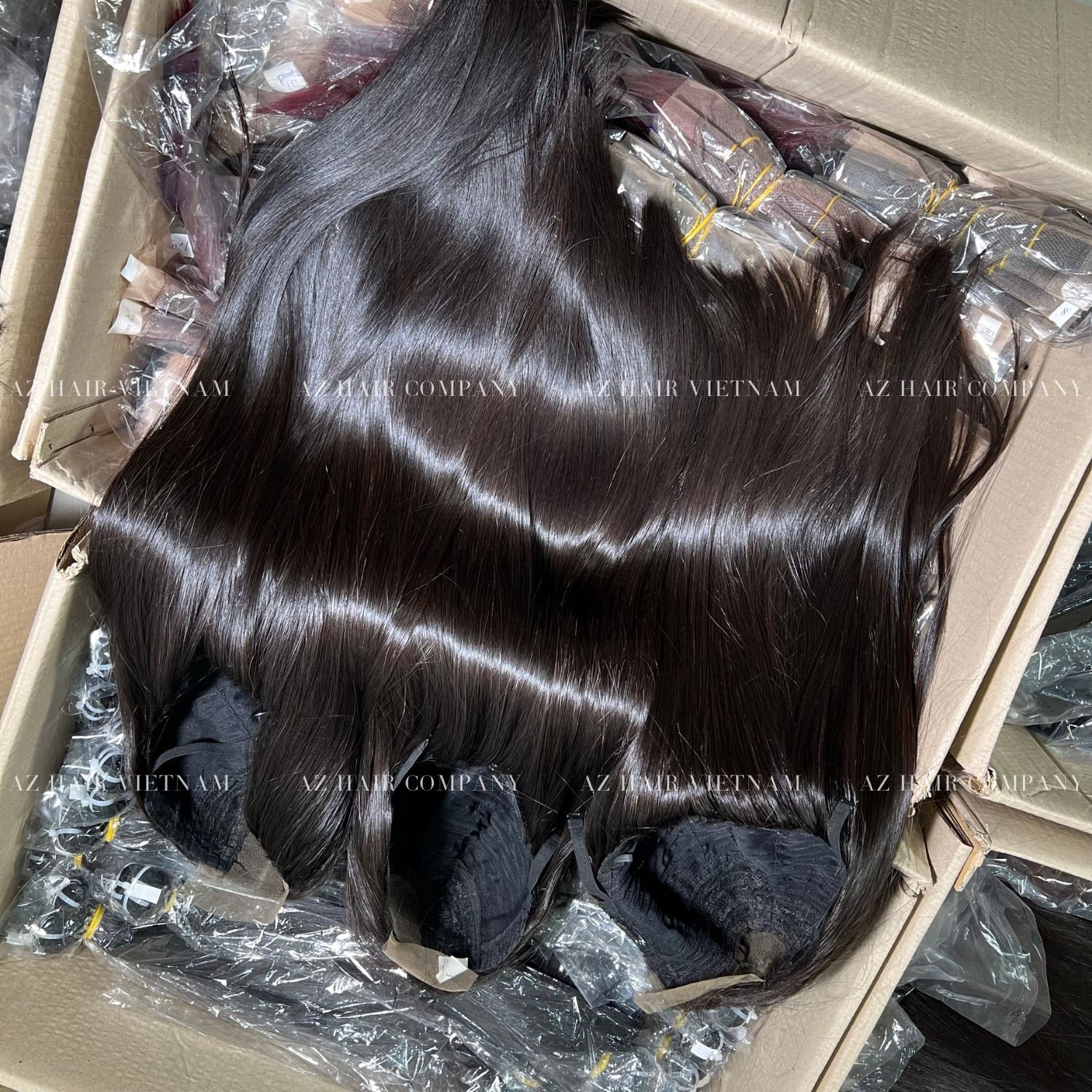 HOT PRODUCT Natural Color Straight Cuticle Aligned Human Hair Wigs For Black Women From 100% Remy Hair Vietnam