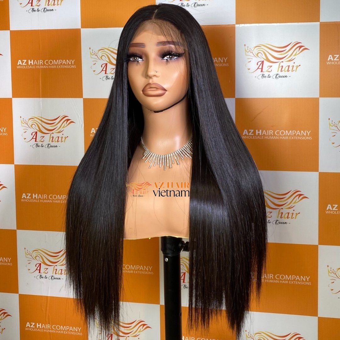 HOT PRODUCT Natural Color Straight Cuticle Aligned Human Hair Wigs For Black Women From 100% Remy Hair Vietnam