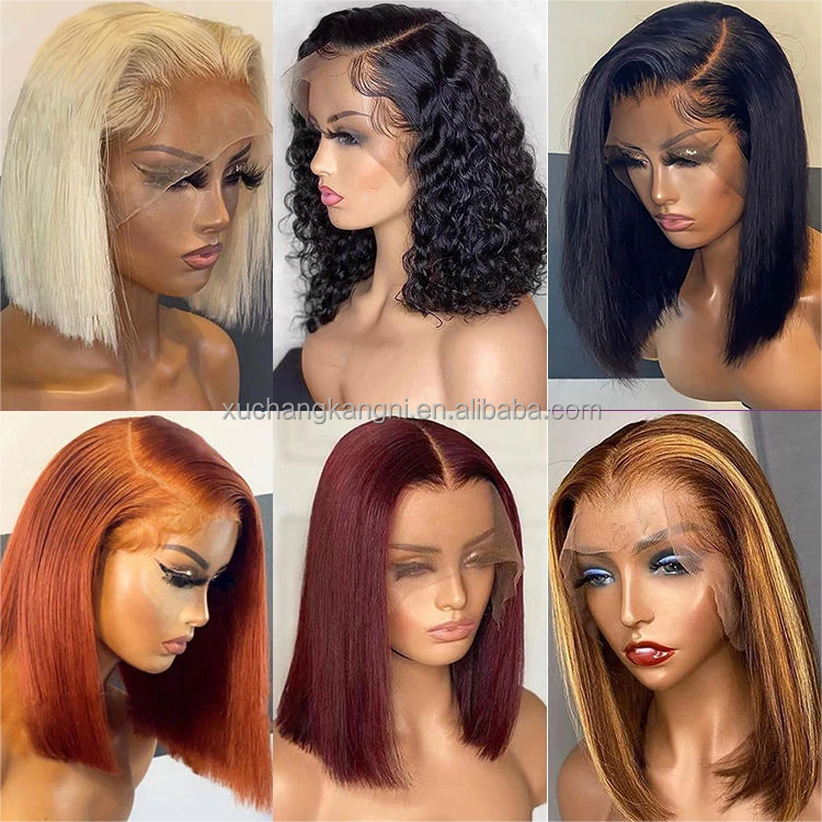 Cheap Short Bob Wigs Human Hair Lace Front Raw Brazilian Bob Human Hair Wigs For Black Women Hd Lace Frontal Wigs Human Hair