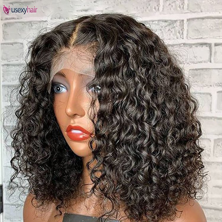 Wholesale Cheap Raw Indian Virgin Kinky Curly Human Hair Hd Full Lace Frontal Wig Natural Human Hair Transparent Lace Front Wig
