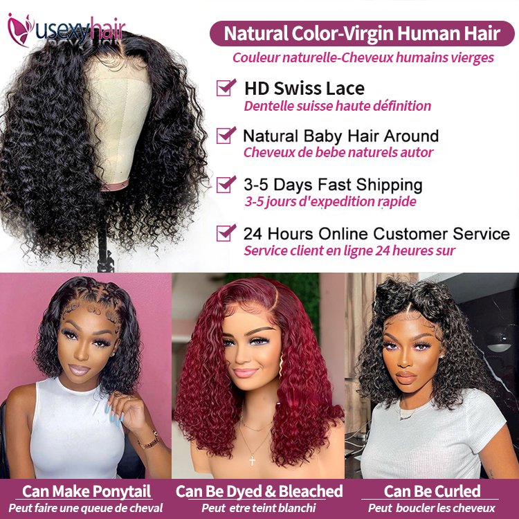 Wholesale Cheap Raw Indian Virgin Kinky Curly Human Hair Hd Full Lace Frontal Wig Natural Human Hair Transparent Lace Front Wig