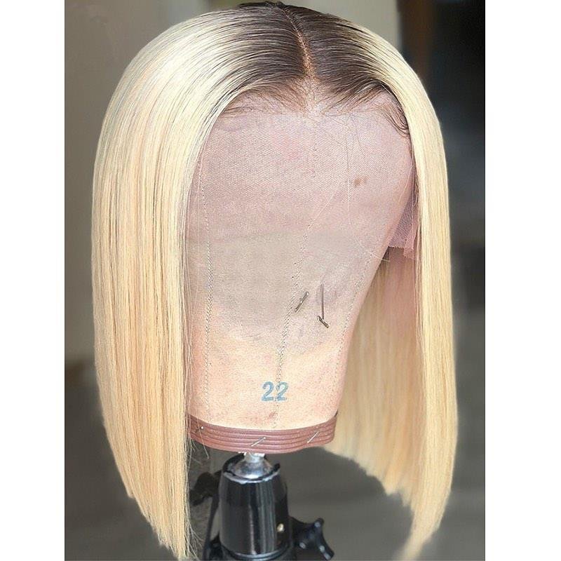 Front Wigs Women Bob Wig Glueless Short Human Hair Wigs Eyelash Glue 5geap Low Gluee Lace 100% Virgin Black 1 Piece Brown