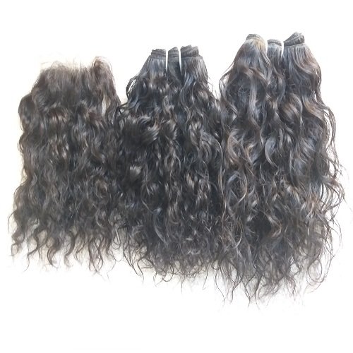 Curly Natural Kinky Curly Unprocessed Natural Black Color 100% Brazilian Virgin Human Hair