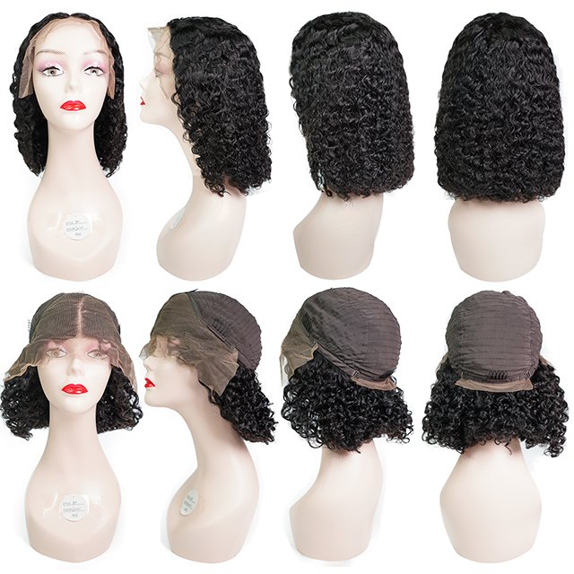 Wxj Fast Shipping 100% Natural Human Hair Wigs,8-16Inch Bob Wigs Human Hair Lace Front Wig,Remy Hair Wigs For Black Women