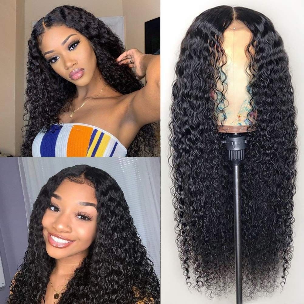 Wholesale HD Lace Full Virgin Brazilian Human Hair Wigs Deep Curly Transparent Lace Front Human Hair Wigs