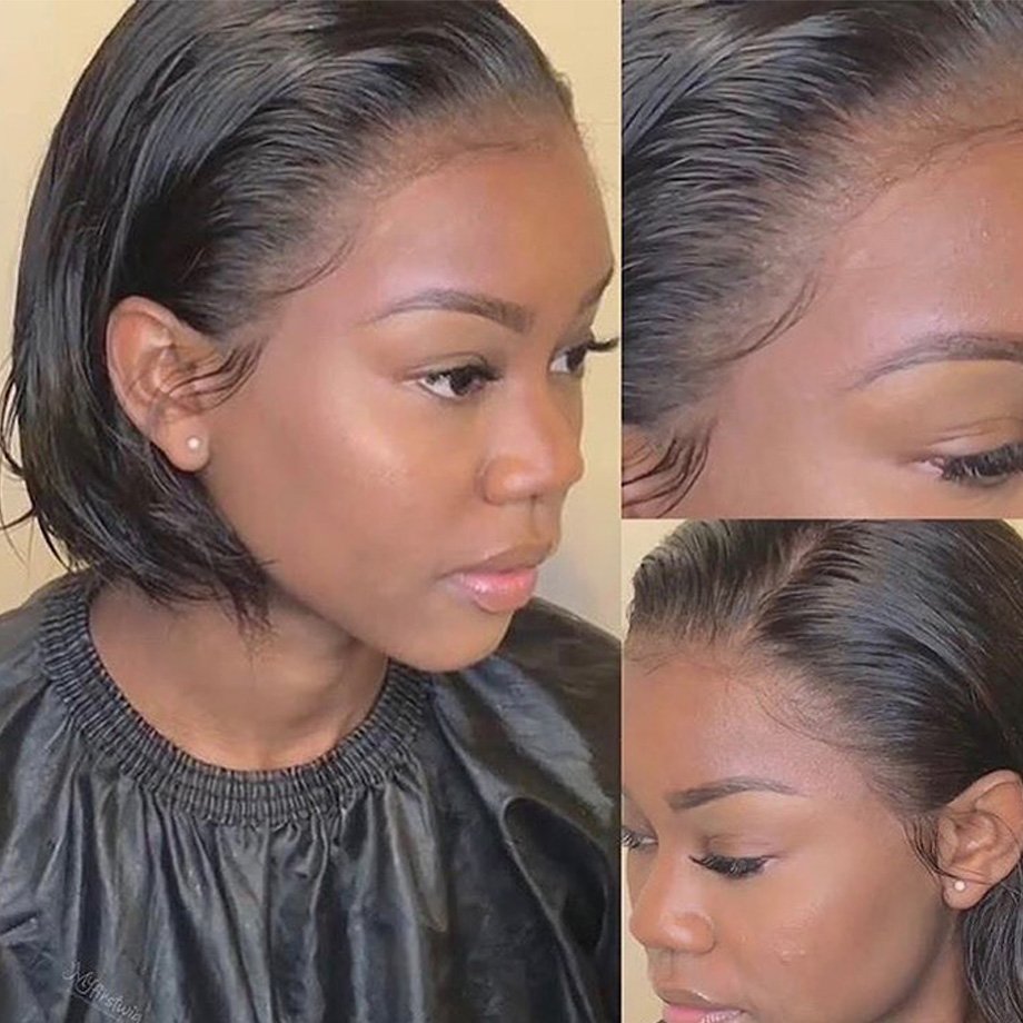 13X4 Straight Lace Front Bob Human Hair Wig 10-14 Inch Wholesale Frontal Straight Wig Bone Straight Lace Wigs