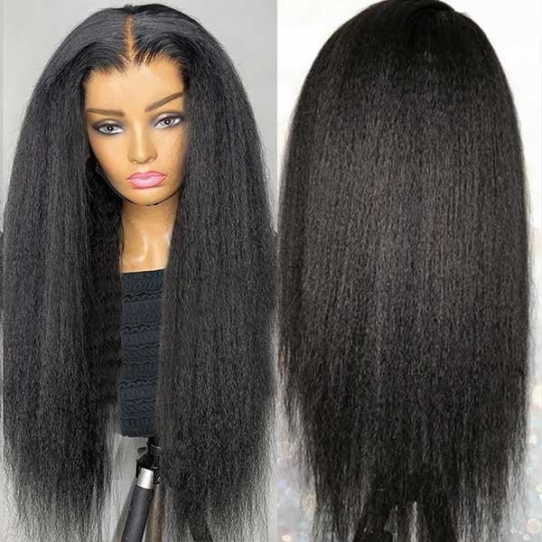 Wear And Go Deep Wave Curly 13x4 HD Glueless Wig Brazilian Curly Human Hair Wigs For Women Lace Front Human Hair Wig Pre Plucked