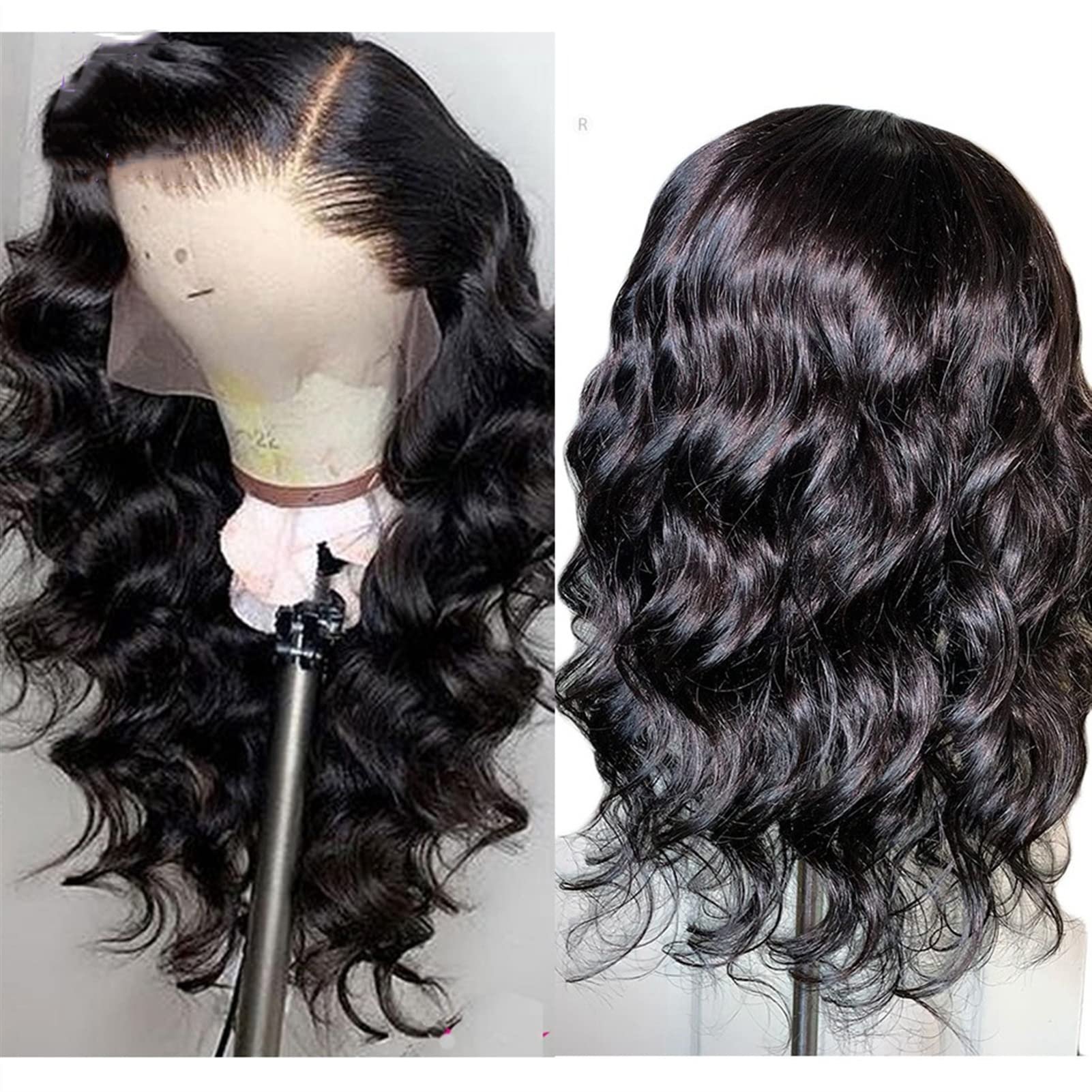 Wigs For Black Women Deep Wave ,10 Inches Human Hair Wigs Lace Front Short BOB Wig