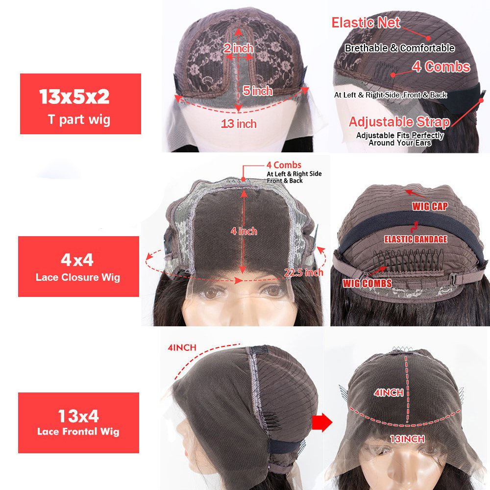 Wigs For Black Women Deep Wave ,10 Inches Human Hair Wigs Lace Front Short BOB Wig