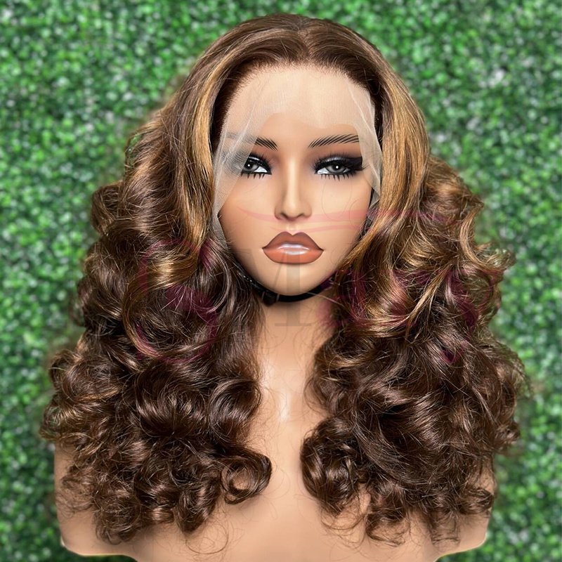 Hot 13x4 HD Full Lace Bouncy Spring Curly Wigs 12A Raw Vietnamese Hair 13x6 Glueless Brazilian Human Hair Wigs for Black Women