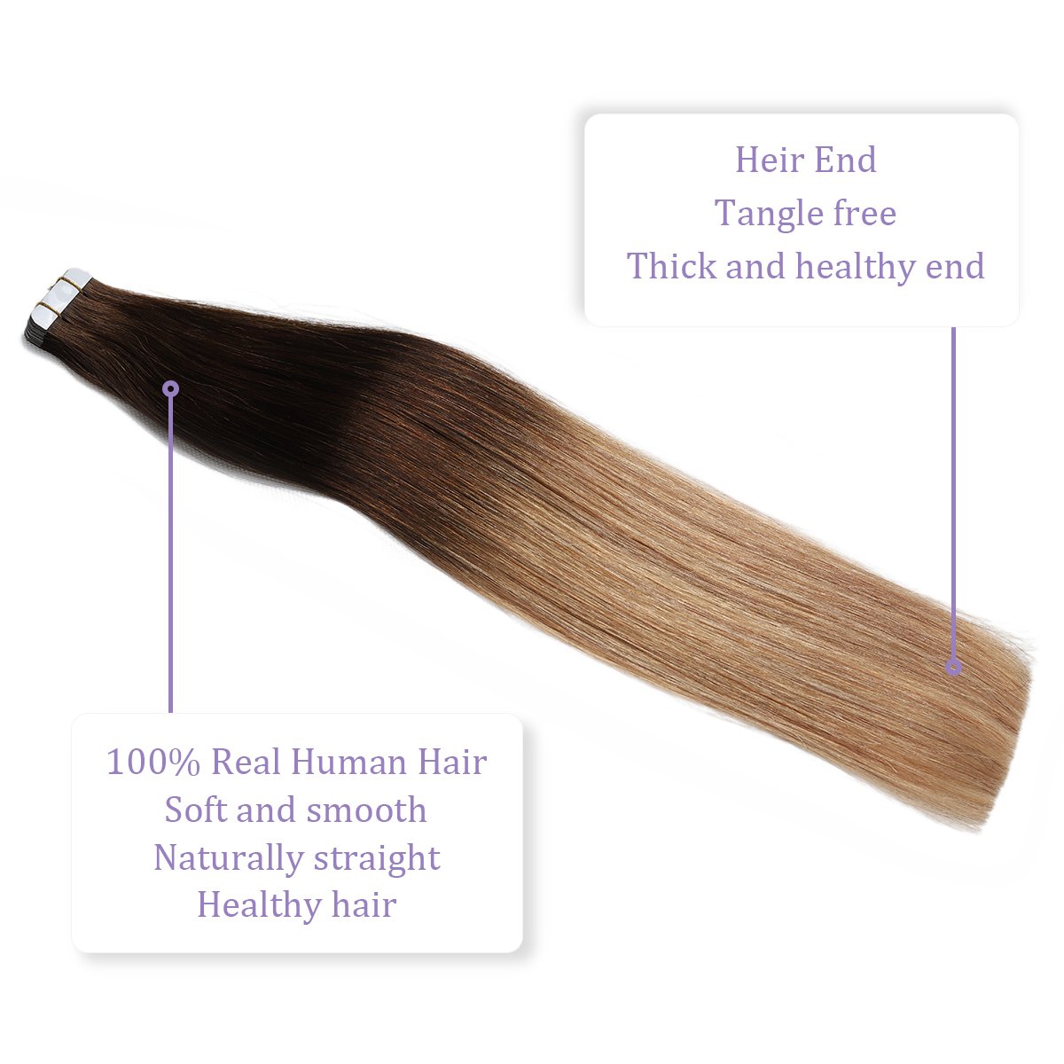 overnight delivery salon quality full cuticle intact single donor virgin ombre remy tape in hair extensions 100human hair