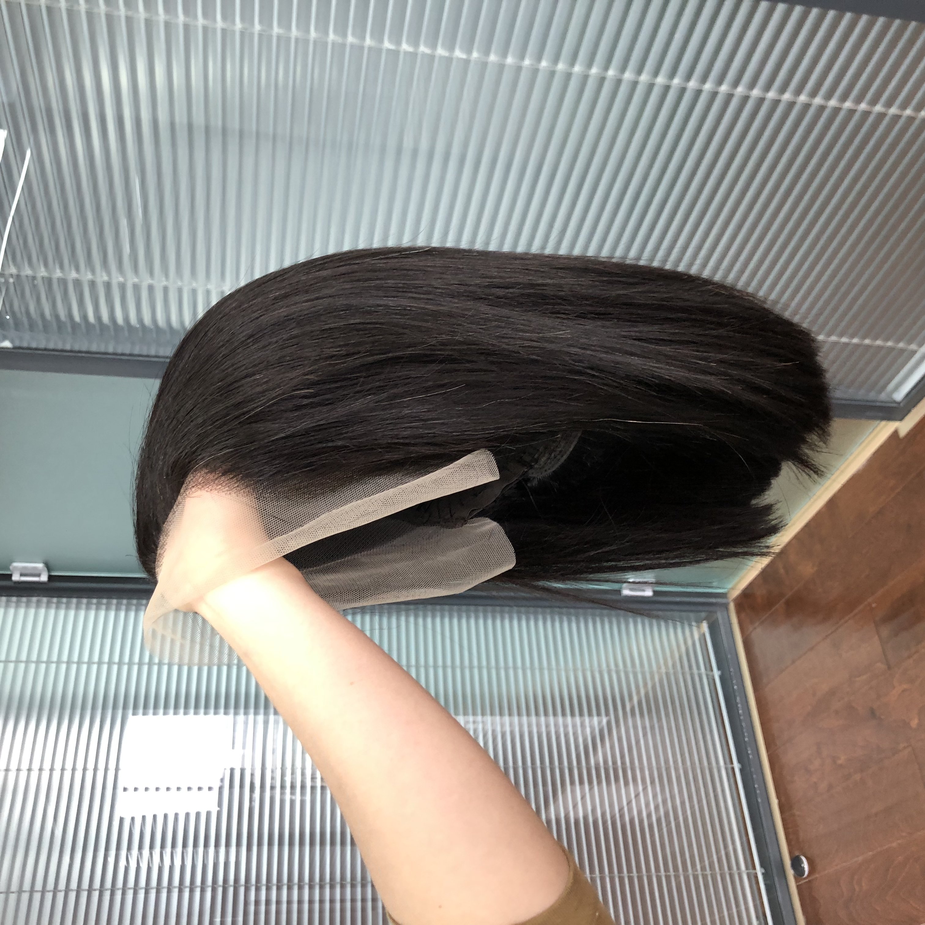 Wholesale 13x4 Silky Straight Hair Frontal Bob Wig Natural Black Virgin Hair Short Bob Wigs HD Lace With Natural Hairline