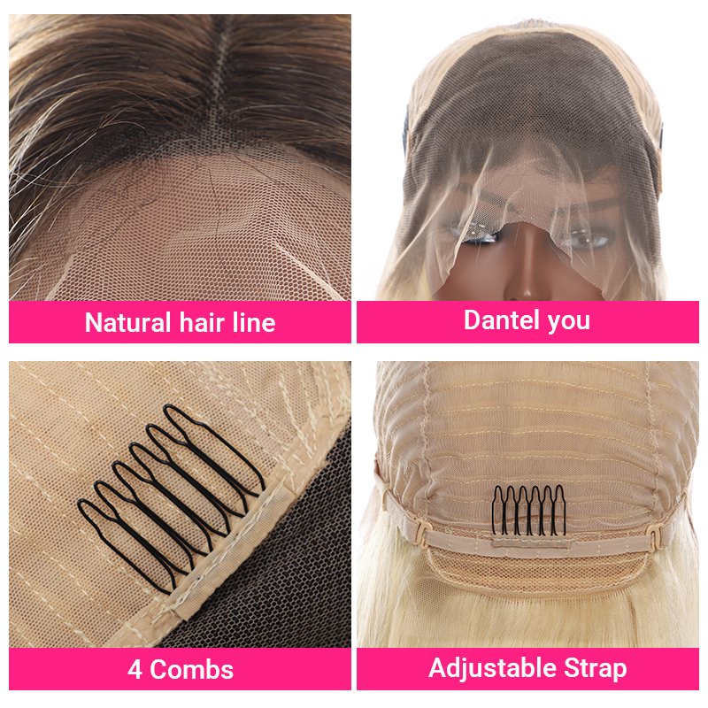 1B 613 Human Hair Wigs HD Lace Transparent Pre Plucked Swiss Lace Straight Wig Wholesale Human Hair Vendors