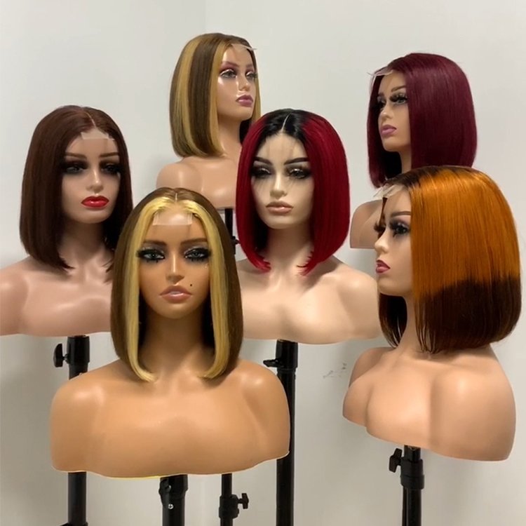12A Grade Super Double Drawn 4x4 Lace Closure Vietnamese Raw Hair Bone Straight Short Glueless Bob Wig Glueless Human Hair Wigs