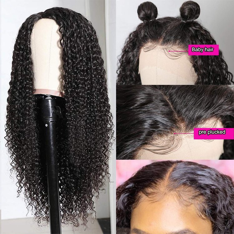 Brazilian Virgin Raw 150% 180% 200% Pre Plucked Bleached Knot hd kinky curly human hair wigs
