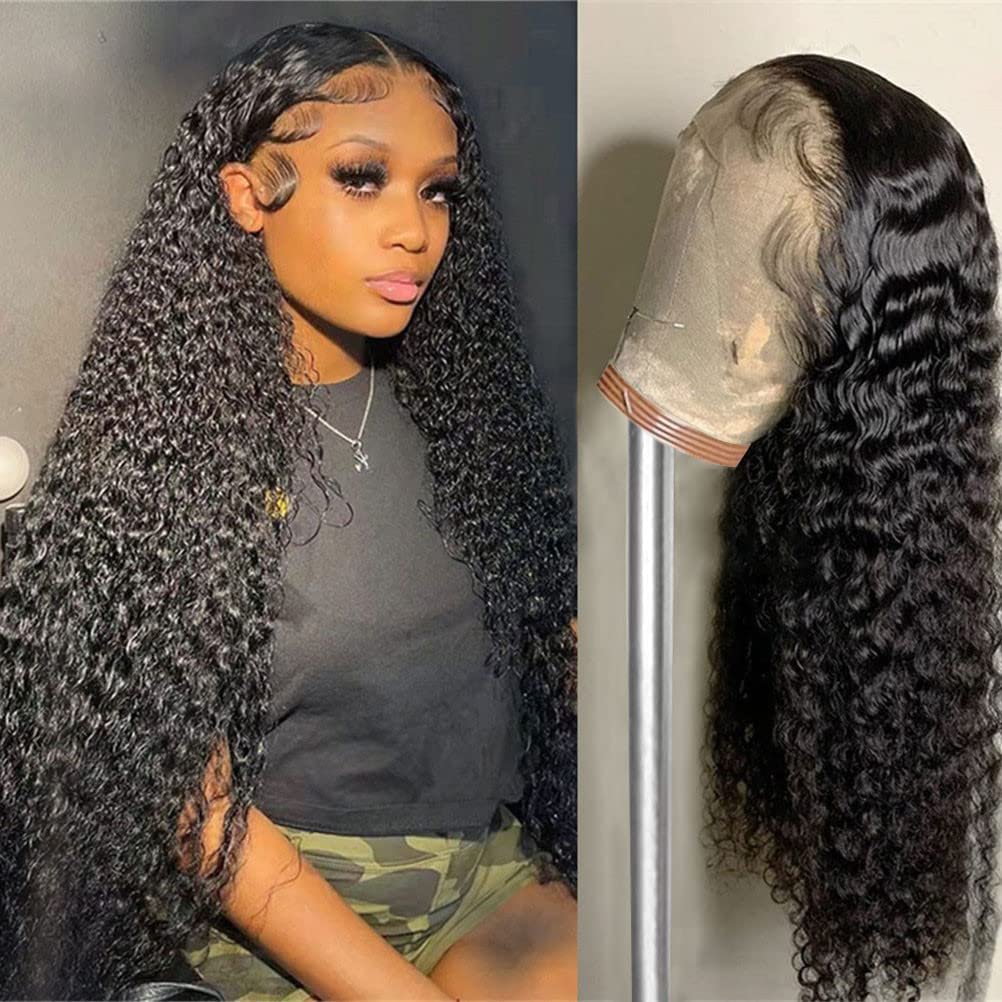 Wholesale 13*4 lace front wig deep wave cheveux naturel wear and go brazilian glueless human hair wigs for black women