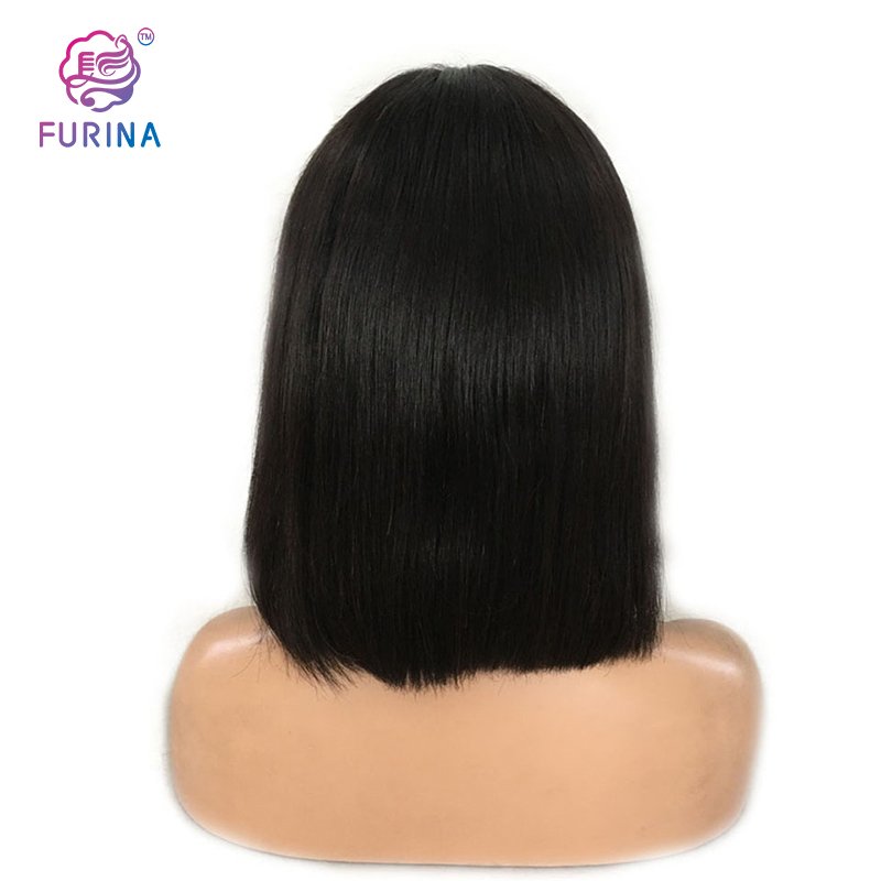 High quality straight wig human hair black bob human hair wigs frontal lace human hair bob wigs for women