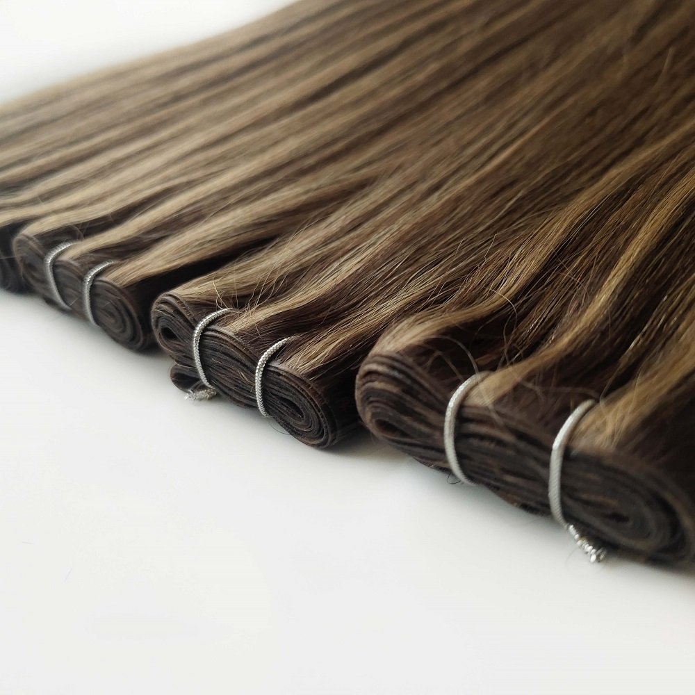 Top Quality Virgin Cuticle Aligned Double Drawn Invisible Injected Skin PU Weft Tape Human Hair Extensions