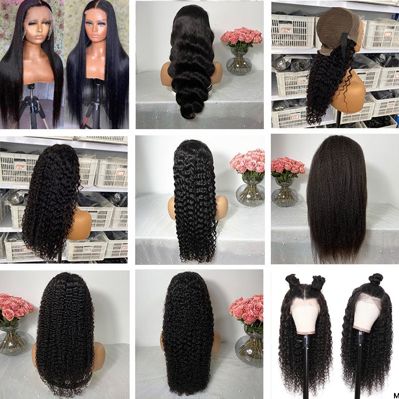 ZSF Hair Wholesale Price Long Straight HD 360 Transparent Lace Frontal Wigs Natural Color Raw Virgin Brazilian Human Hair Wig
