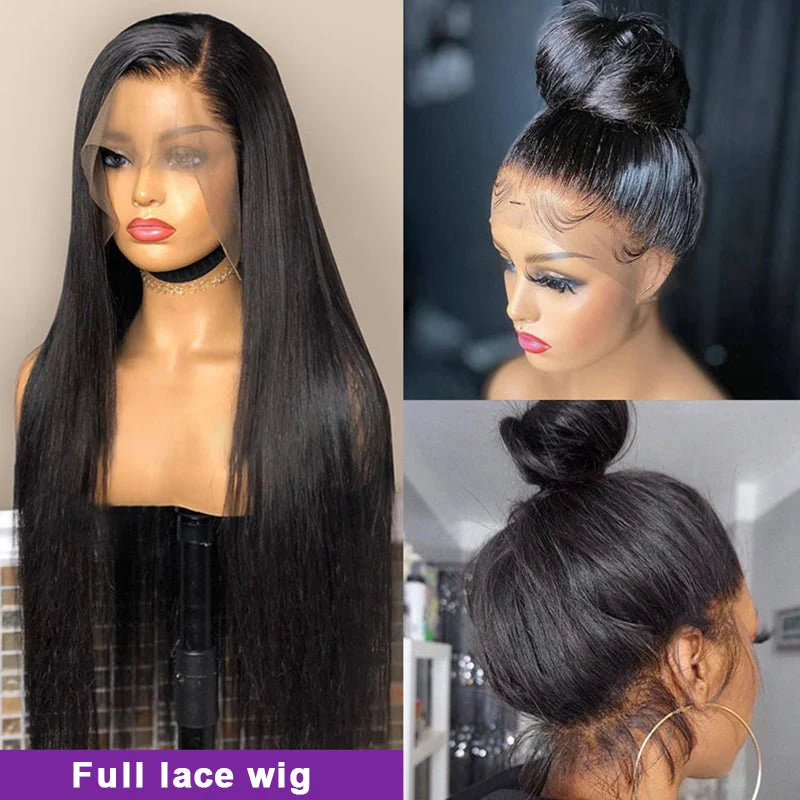 150% 180% Density HD Full lace Human Hair Wig,Glueless Full HD Lace Wig,Natural Virgin Human Hair Lace Front Wig for Black Women