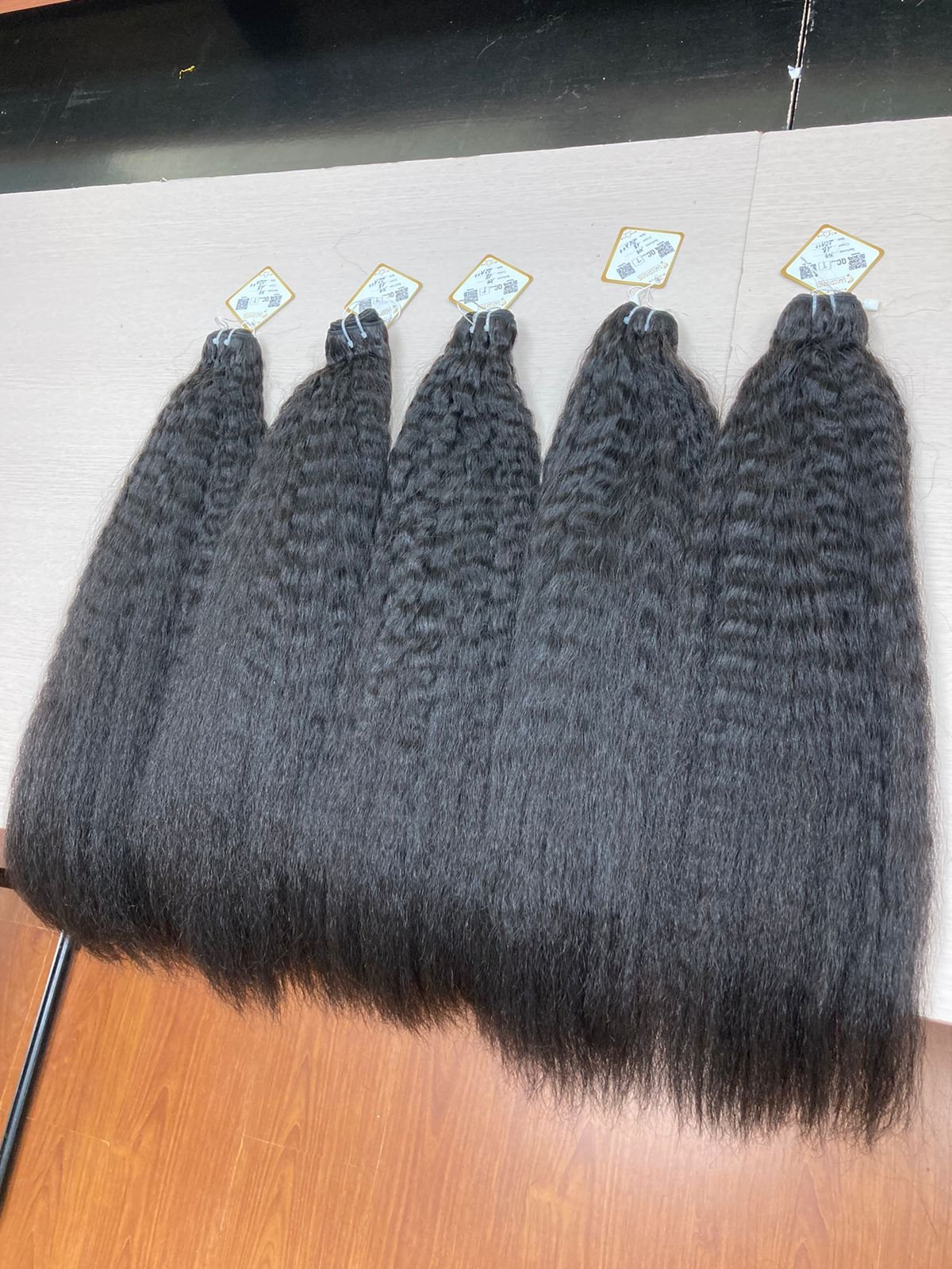 Human Hair Wigs High Quality Remy Virgin Hair Weft Cuticle Aligned Double Drawn Kinky Straight