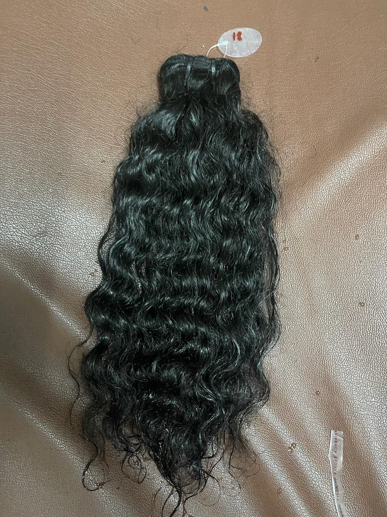 Natural temple unprocessed human hair extensions machine double wefted single donor hair