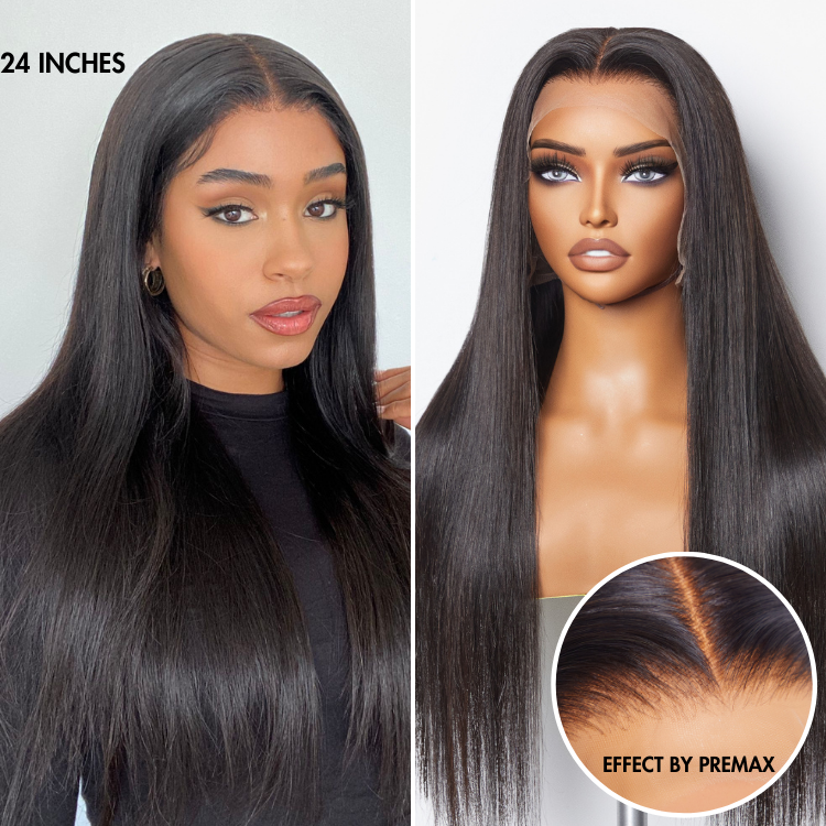 New M-Cap Wear Go Wigs 4x6 HD Lace Ready To Wear Straight Glueless Wigs Tiny Knots HD Lace Front Closure Human Hair Wig
